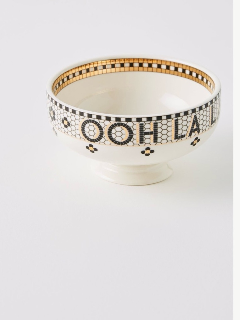NWT Anthropologie Bistro Tile ‘Ooh La La' Nut Bowl